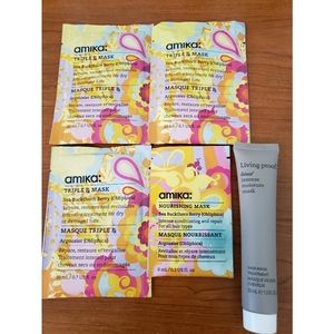 Amika & Living Proof Hair Mask Travel Size Samples